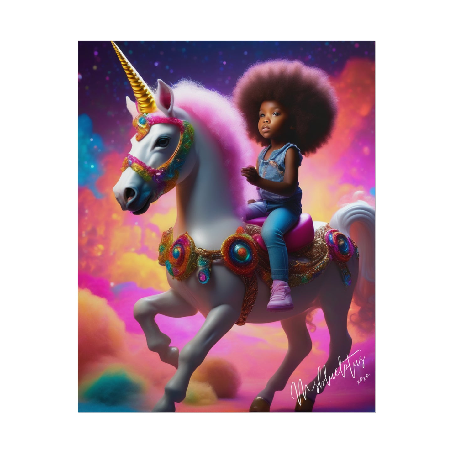 Her Cosmic Unicorn Poster