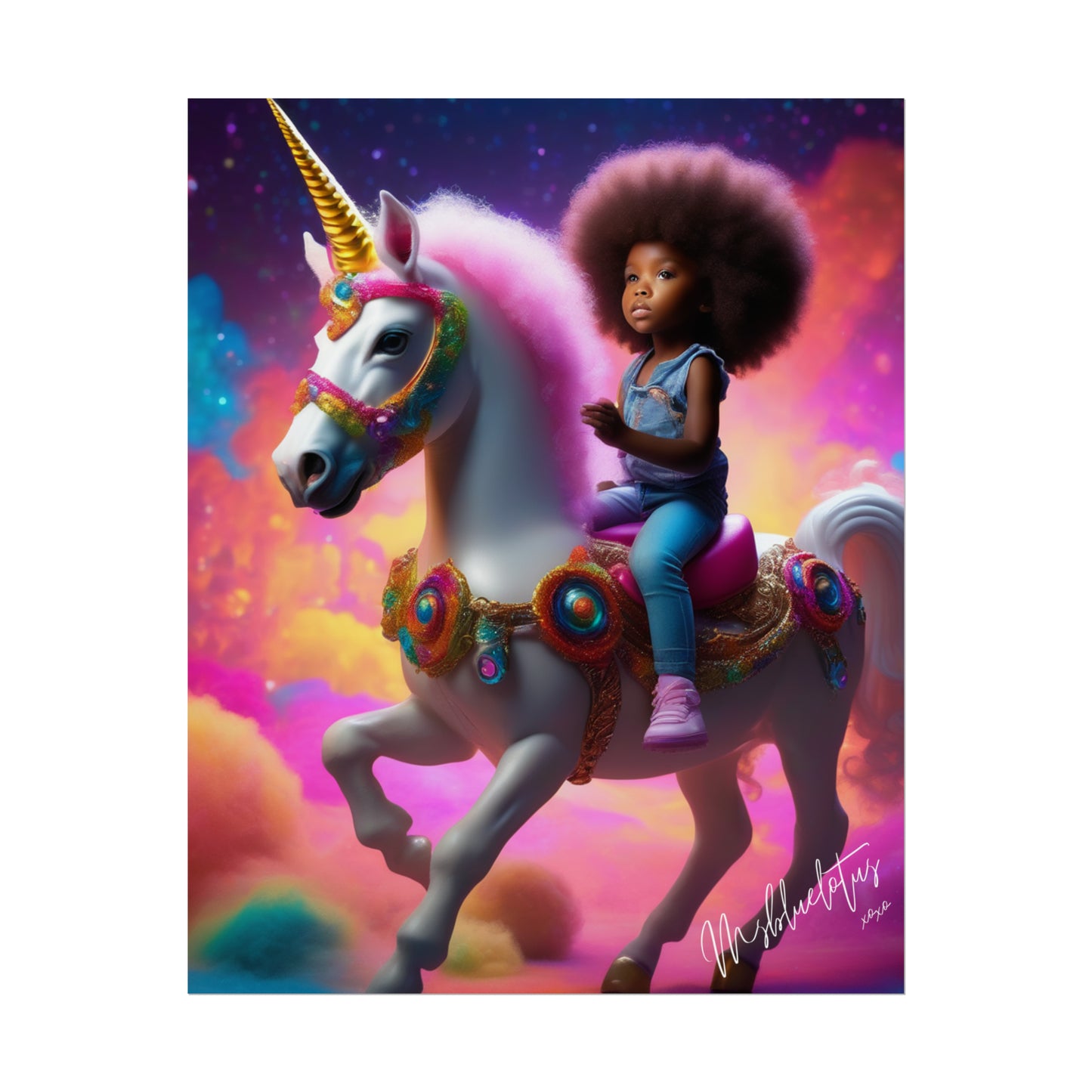 Her Cosmic Unicorn Poster