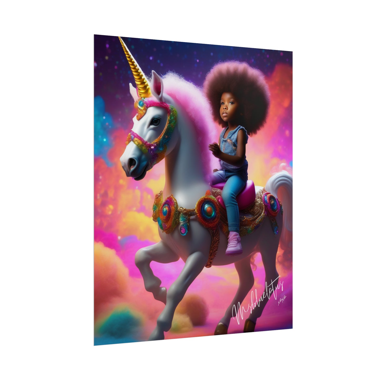 Her Cosmic Unicorn Poster