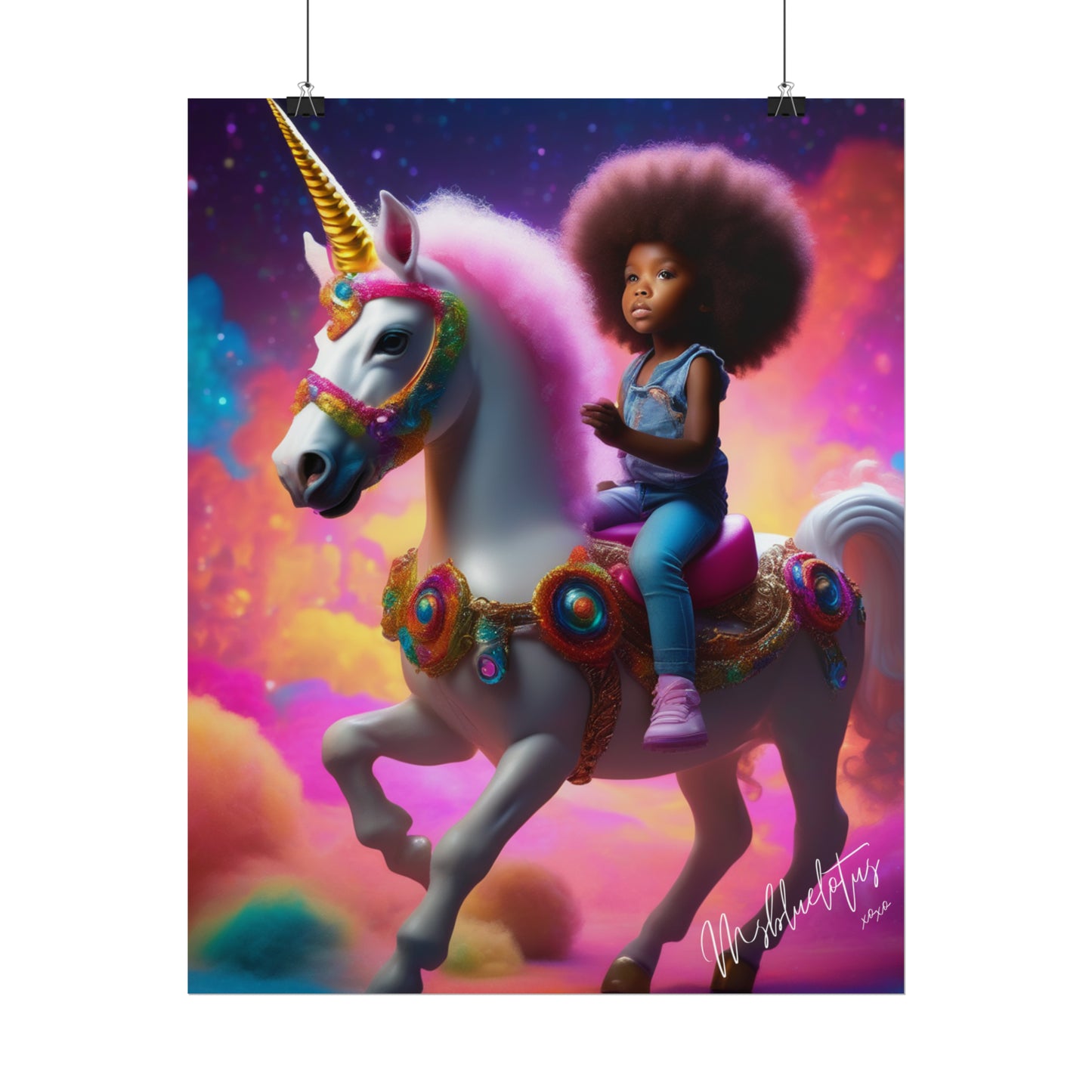 Her Cosmic Unicorn Poster