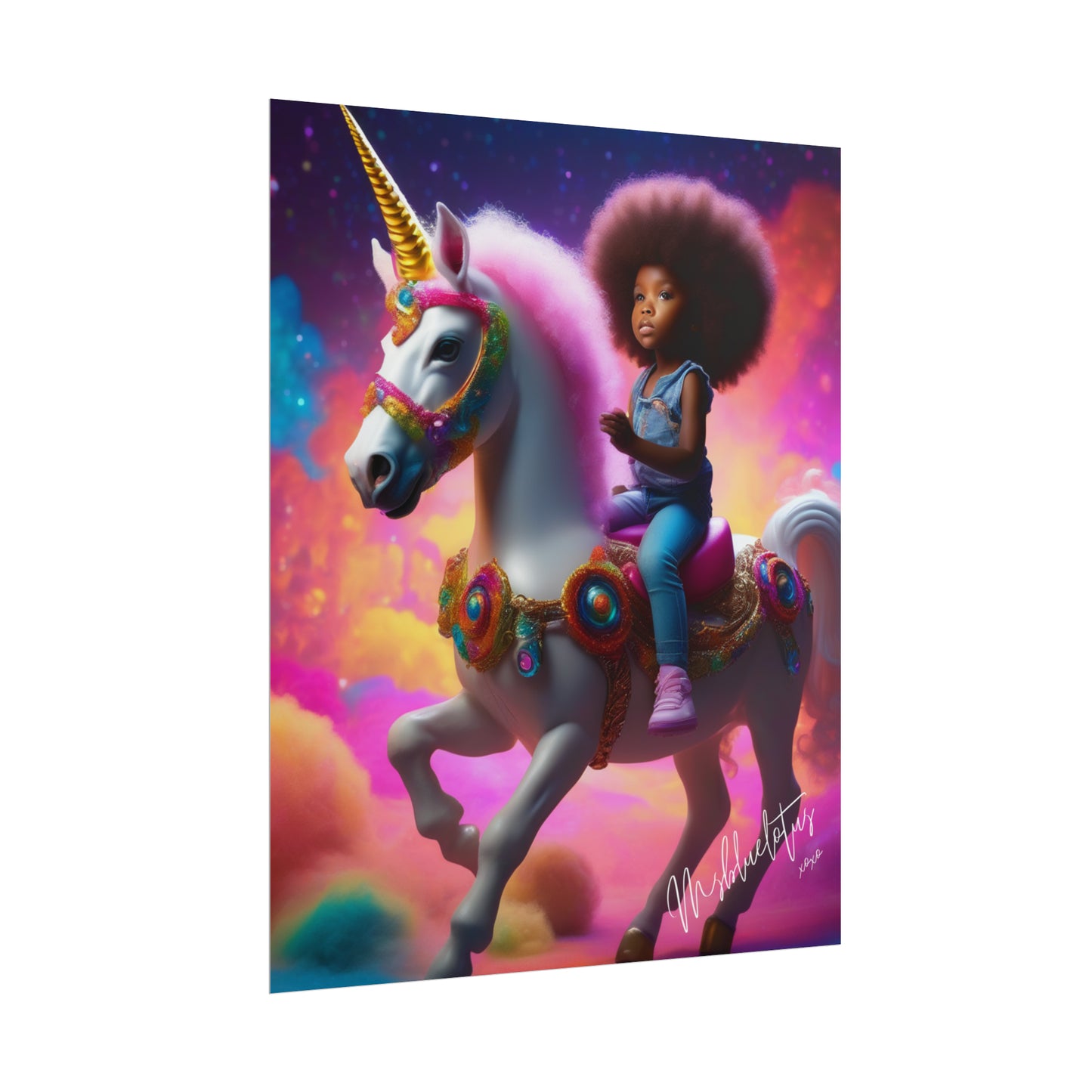 Her Cosmic Unicorn Poster